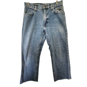 Harley-Davidson Levi's 505 Straight Jeans 31x26‎ Vintage 90s Mens Womens Crop